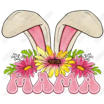 Easter Bunny Mama  DTF Iron On Transfer