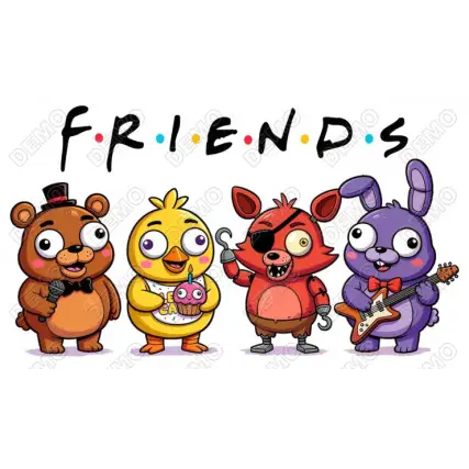 Five Nights at Freddys  Friends DTF  Shirt Iron on Transfer