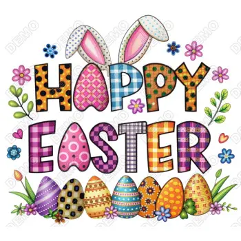 Happy Easter Bunny DTF Iron On Transfer