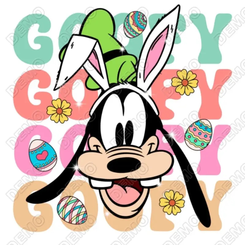 Happy Easter  Goofy  DTF Iron On Transfer