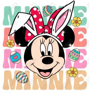 Happy Easter Minnie Mouse  DTF Iron On Transfer