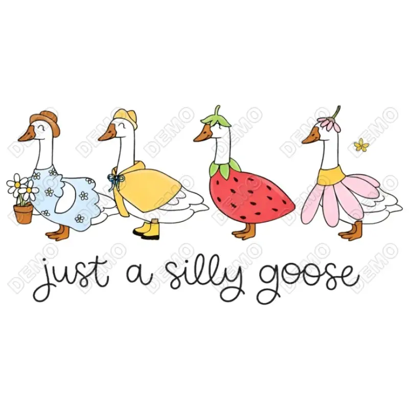 Just a Silly Goose  DTF Iron on Transfer