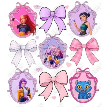 KPop Huntrix Bows  DTF Iron on Transfer 