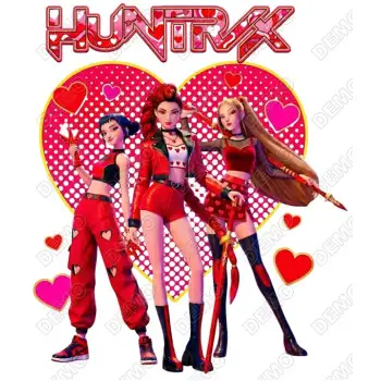Kpop Huntrix Valentines Day DTF Iron on Transfer 
