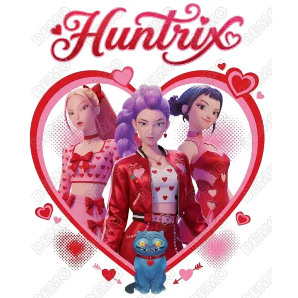 Kpop Huntrix Valentines Day DTF Iron on Transfer N1