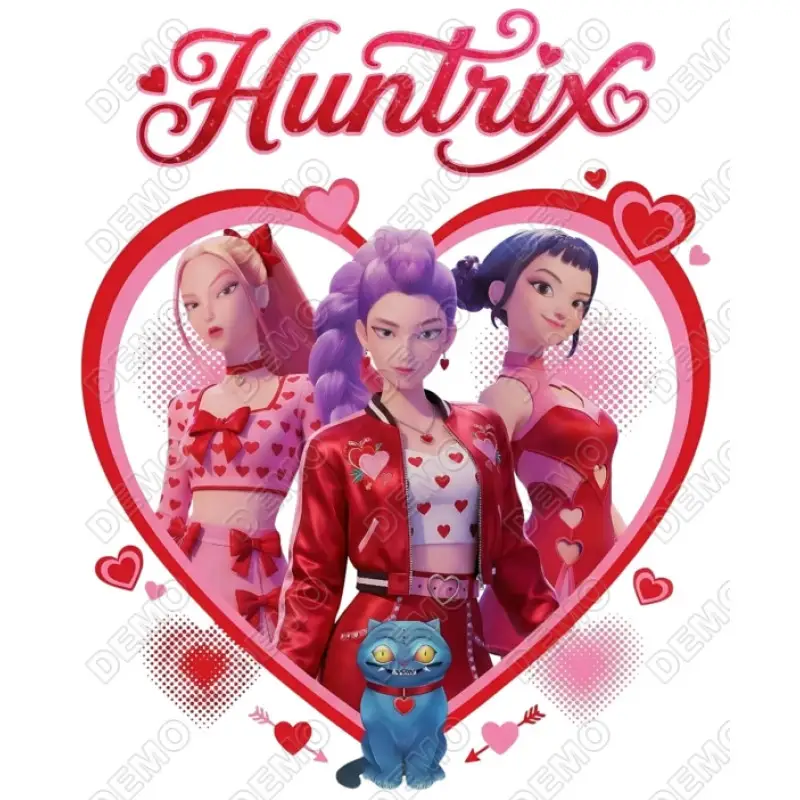 Kpop Huntrix Valentines Day DTF Iron on Transfer N1