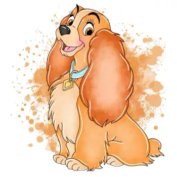 Lady and the Tramp DTF  Iron on Transfer N9