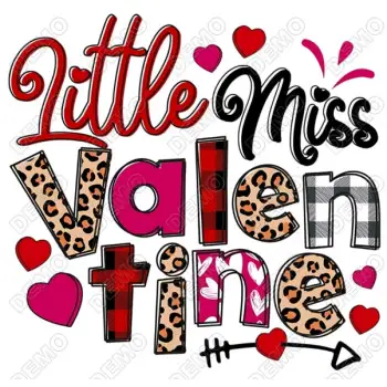 Little Miss Valentine DTF Iron on Transfer  