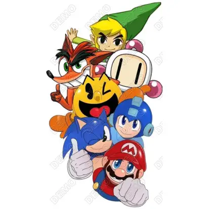 Mario Kirby Zelda DTF   Iron on Transfer