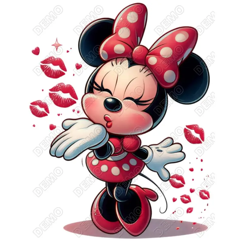 Minnie Mouse Kiss  DTF Iron on Transfer