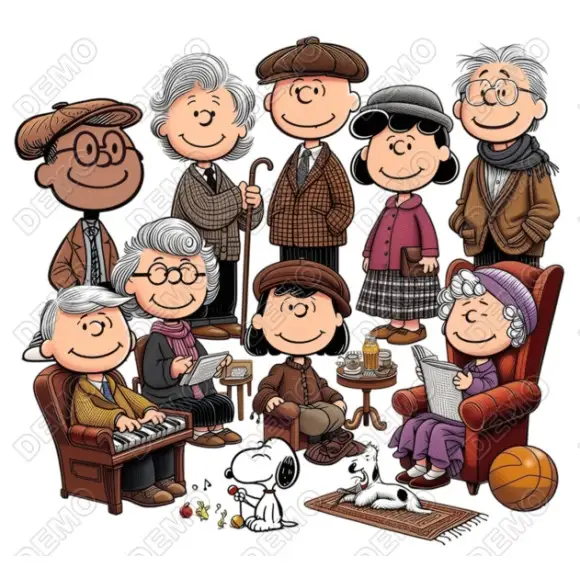 Peanuts  Gang  DTF Iron on Transfer