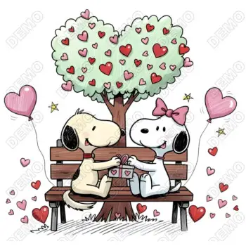 Peanuts Valentine Love  DTF Shirt Iron on Transfer