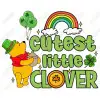 Pooh Clover  DTF Shirt Iron on Transfer 