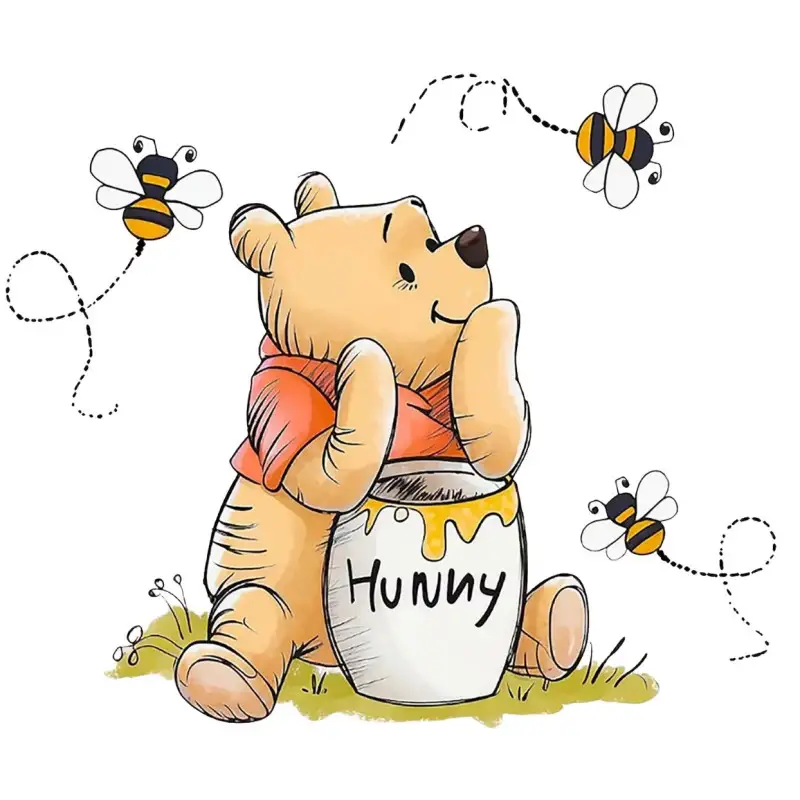 Pooh and Bees  DTF Iron on Transfer