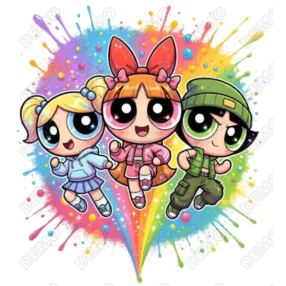 Powerpuff Girls  DTF Iron on Transfer N9