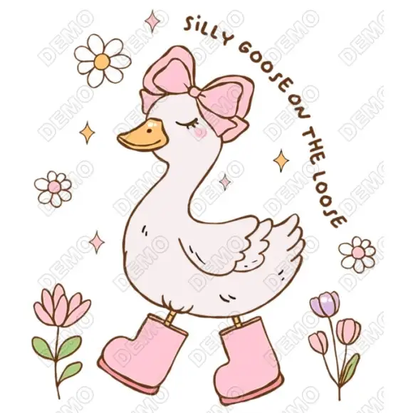 Silly Goose on the Loose  DTF Iron on Transfer