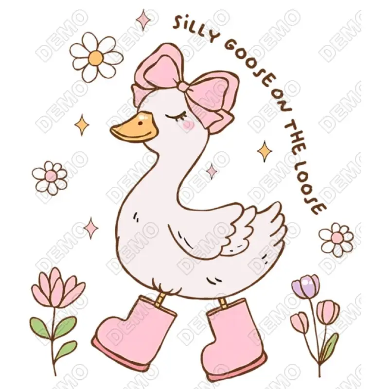 Silly Goose on the Loose  DTF Iron on Transfer