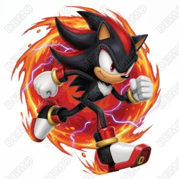 Sonic Shadow the Hedgehog   DTF  Iron on Transfer 