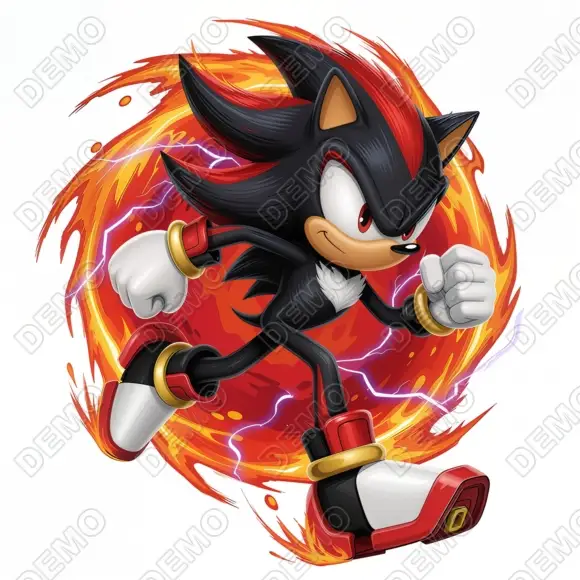 Sonic Shadow the Hedgehog   DTF  Iron on Transfer