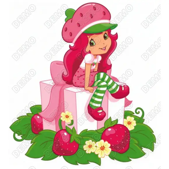 Strawberry Shortcake Gift Box  DTF Iron on Transfer