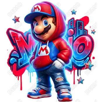 Super Mario  DTF  Iron on Transfer N99