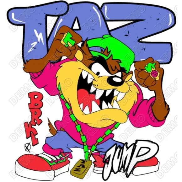 Taz  DTF  Shirt Iron on Transfer