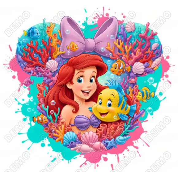 The Little Mermaid DTF  Shirt Iron on  Transfer N8
