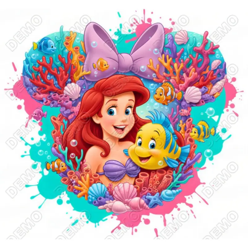 The Little Mermaid DTF  Shirt Iron on  Transfer N8