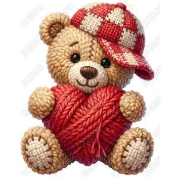 Valentine Bear DTF Iron on Transfer  