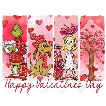 Valentines Day Grinch  DTF  Iron on Transfer  