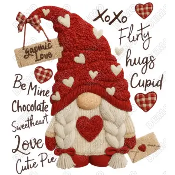Valentines Love  Gnome DTF  Iron on Transfer N1