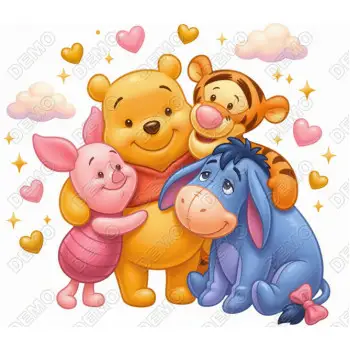 Winnie the Pooh and  friends DTF Iron on Transfer 