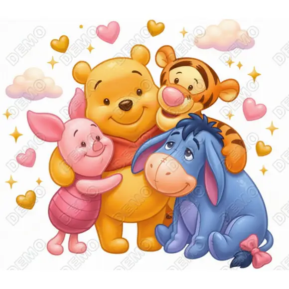 Winnie the Pooh and  friends DTF Iron on Transfer