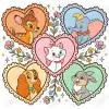 Bambi Dumbo Marie (from The Aristocats)  Lady (from Lady and the Tramp) and Thumper  DTF  Shirt Iron on Transfer