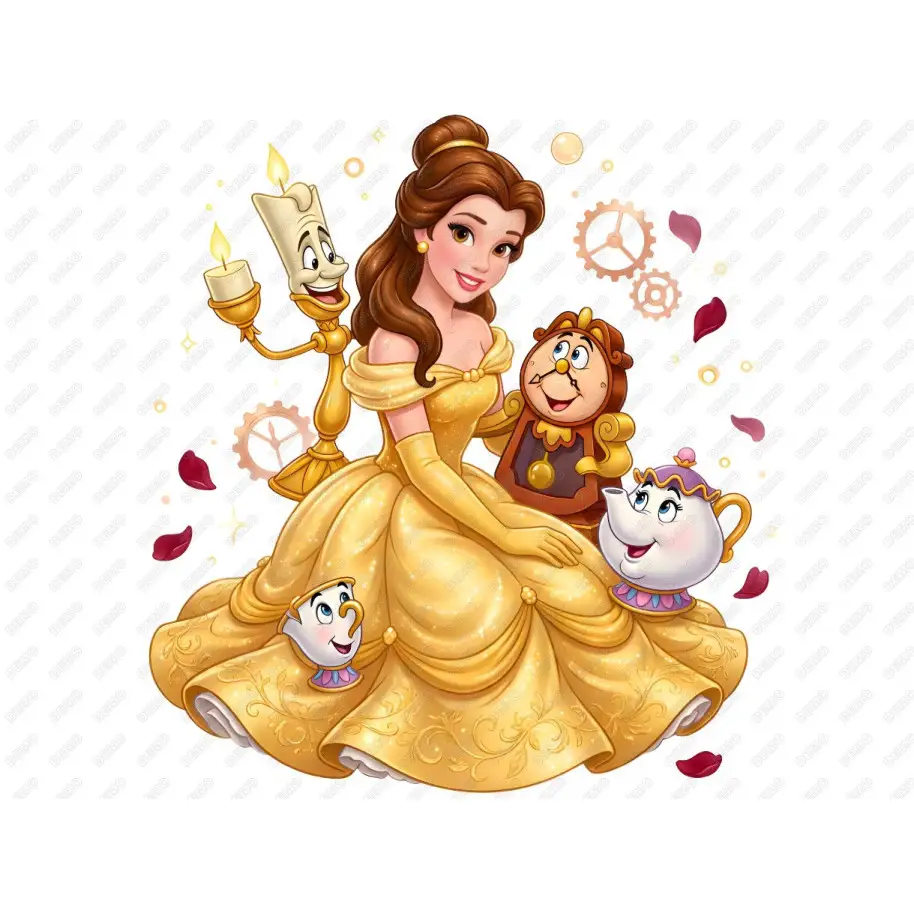 Belle (Beauty and the Beast) DTF  Shirt Iron on Transfer