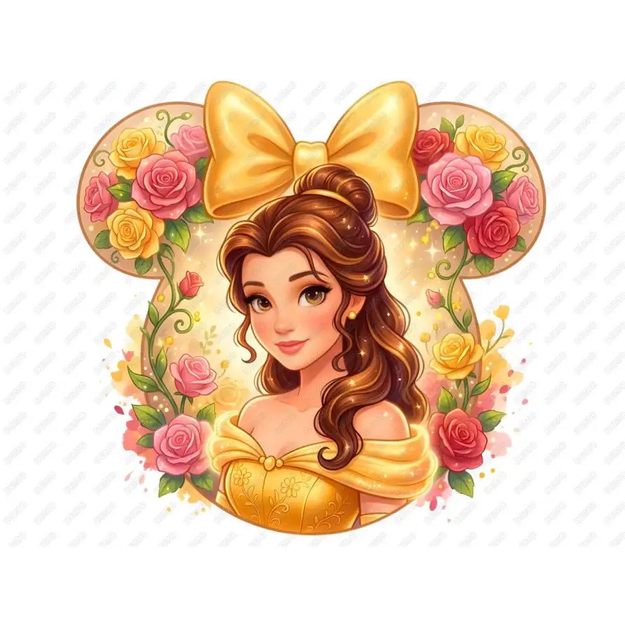 Belle (Beauty and the Beast) Disney  DTF  Shirt Iron on Transfer