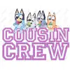 Bluey  Cousin  Crew Pink   DTF Iron on Transfer