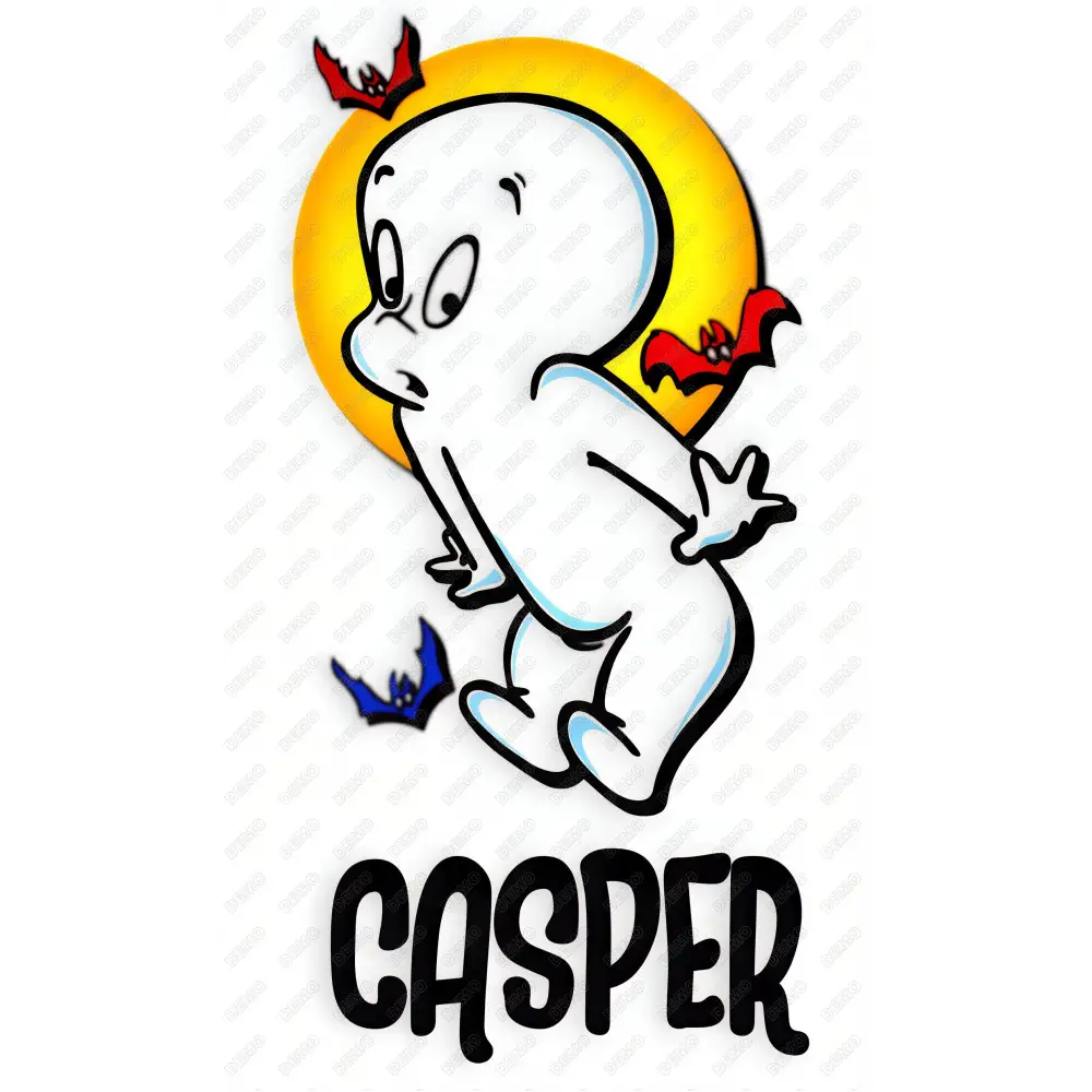 Casper Ghost DTF Iron on Transfer