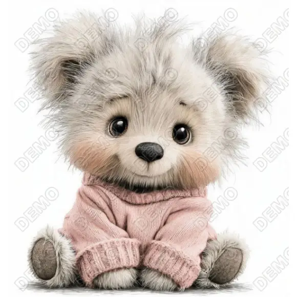 Cute Teddy Bear  DTF Iron on Transfer N9