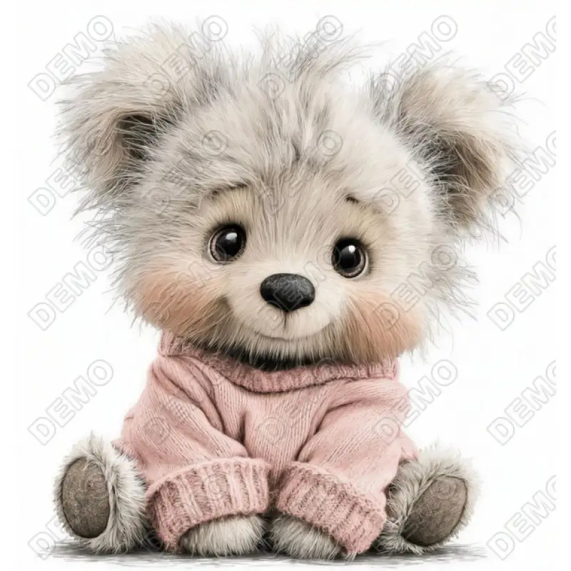 Cute Teddy Bear  DTF Iron on Transfer N9