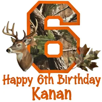 Deer Hunting  Birthday Custom DTF Iron on Transfer