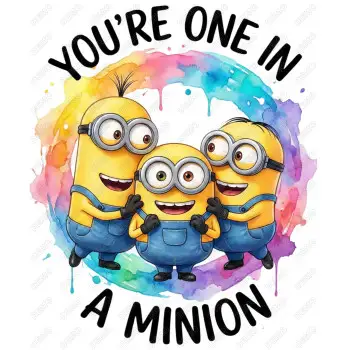 Despicable Me One in a Minion  DTF   Shirt Iron on Transfer