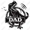 Dinosaur Dad  Iron On Transfer Vinyl HTV