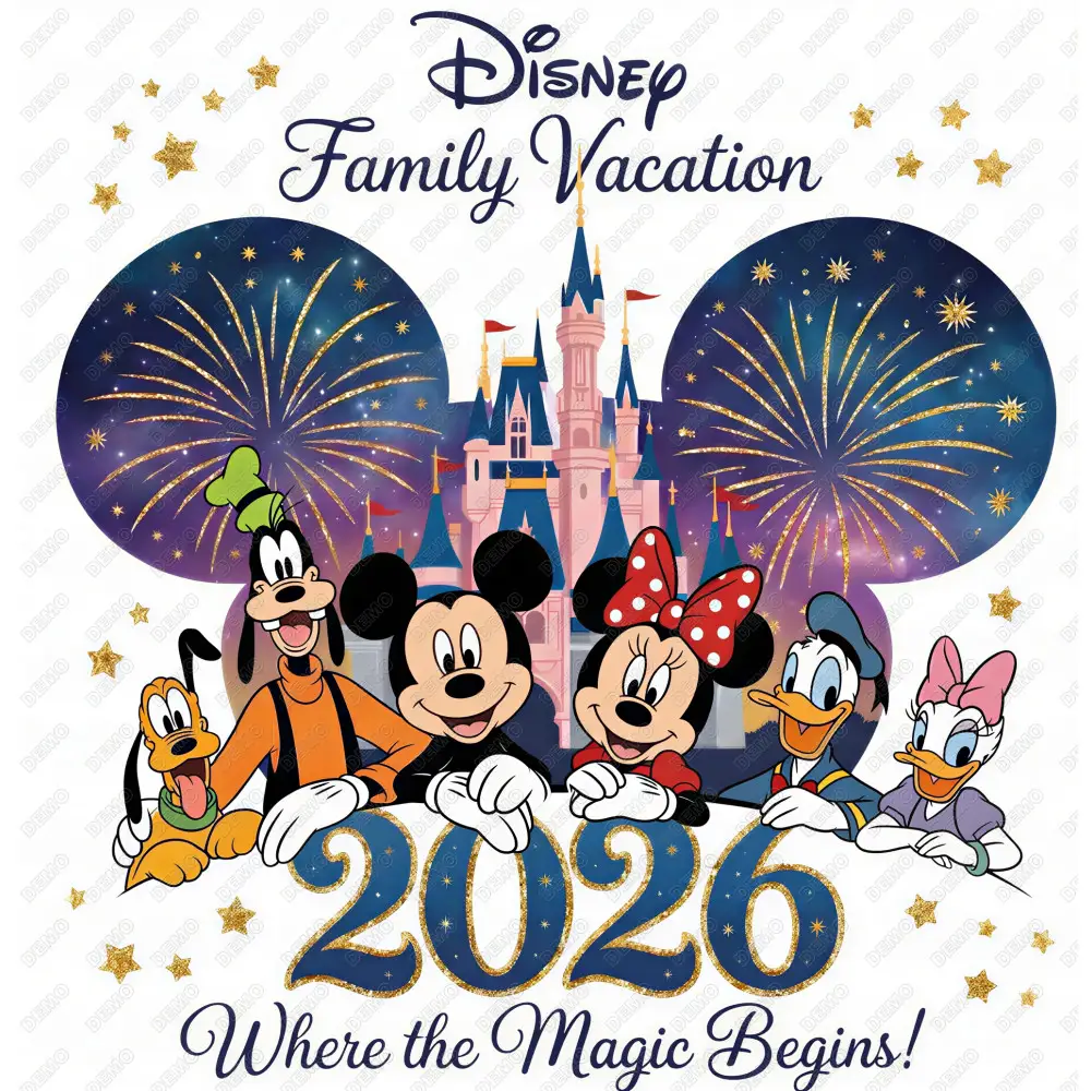 Disney Family Vacation Custom  DTF  Iron on Transfer