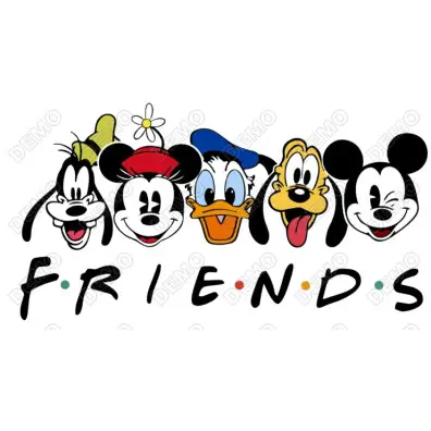 Disney Friends  DTF  Shirt Iron on  Transfer N8