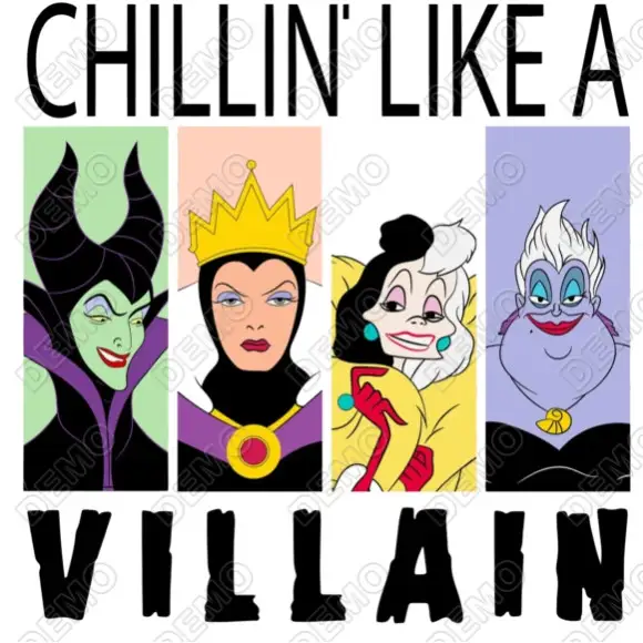 Disney Villain DTF  Shirt Iron on Transfer