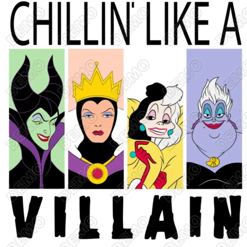 Disney Villain DTF  Shirt Iron on Transfer
