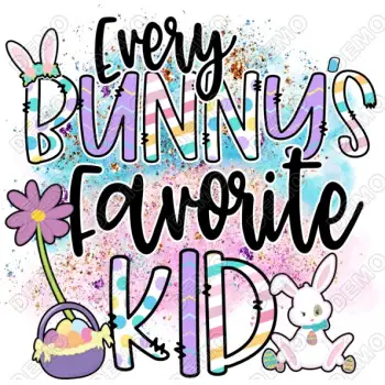Every Bunny's Favorite Kid Easter  DTF Iron on Transfer 