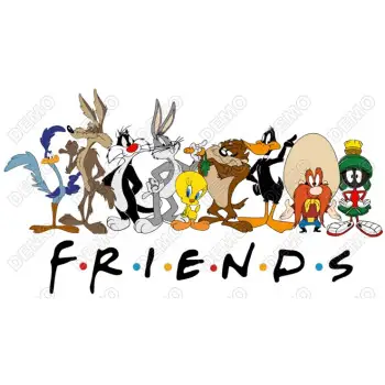 Friends  Looney Tunes characters DTF  Shirt Iron on Transfer
