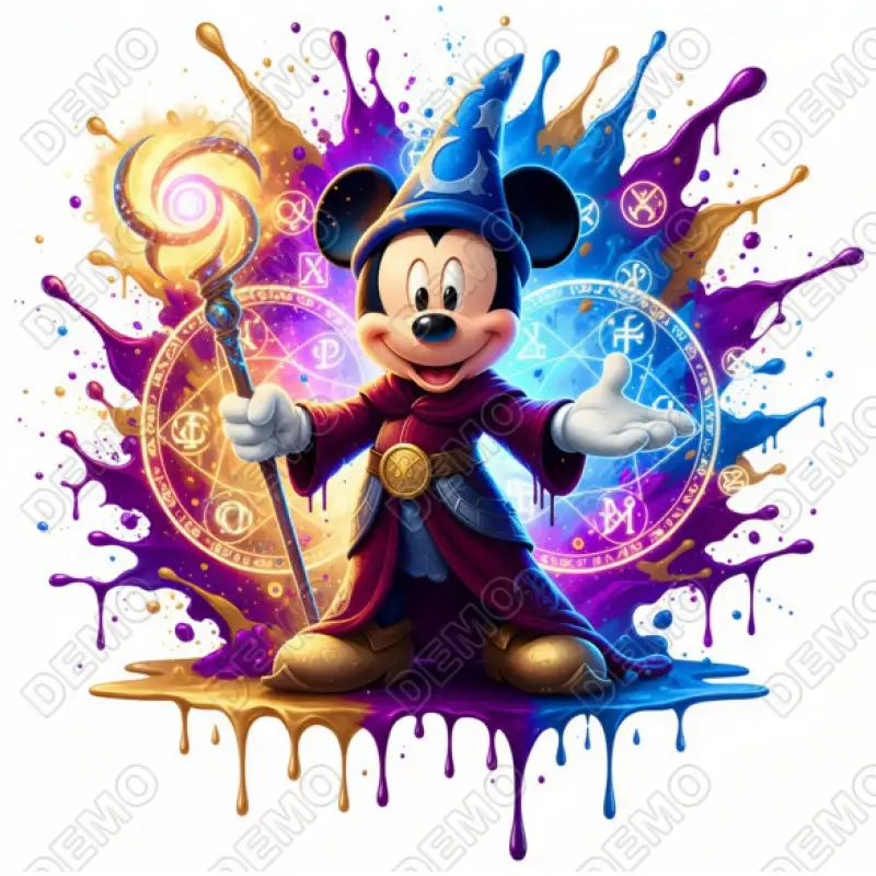 Magic Kingdom Mickey Mouse DTF  Iron on Transfer